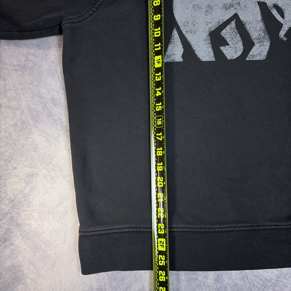Banana Republic Hoodie Mens L Black Elephant Graphic Fleece Pullover - Picture 7 of 8